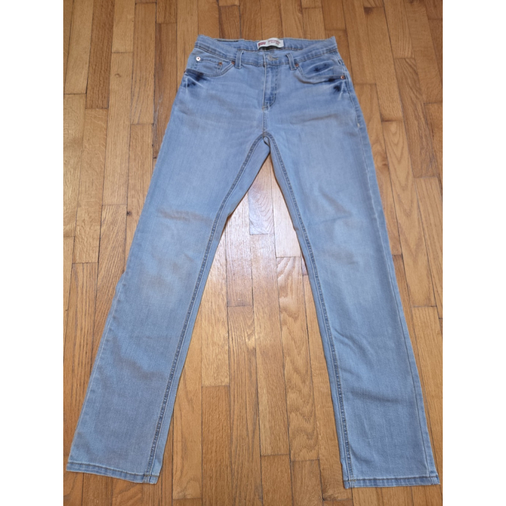 LEVIS 511 Jeans Junior/boys Size 18 Reg Slim Fit Black Label Denim Jeans- Nice!